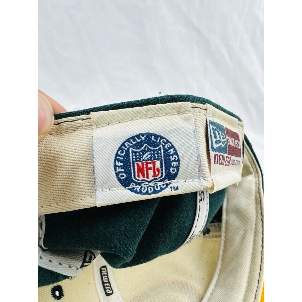 New Era 59FIFTY Green Bay Packers Fitted Hat Size 7 NFL White Green Gold - Picture 10 of 10